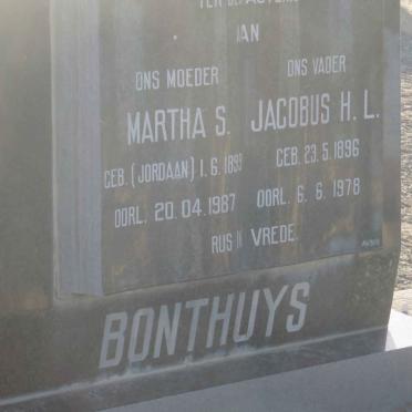BONTHUYS Jacobus H.L. 1896-1978 &amp; Martha S. JORDAAN 1899-1987