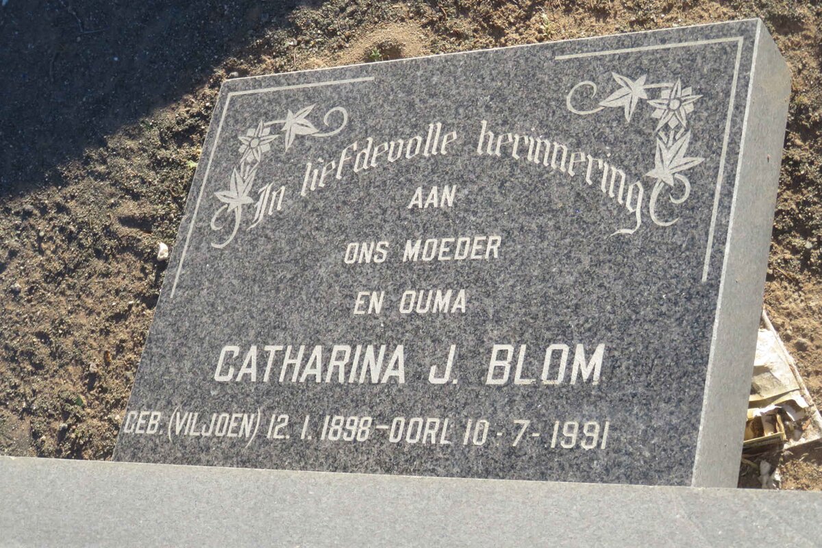 BLOM Catharina J. nee VILJOEN 1898-1991