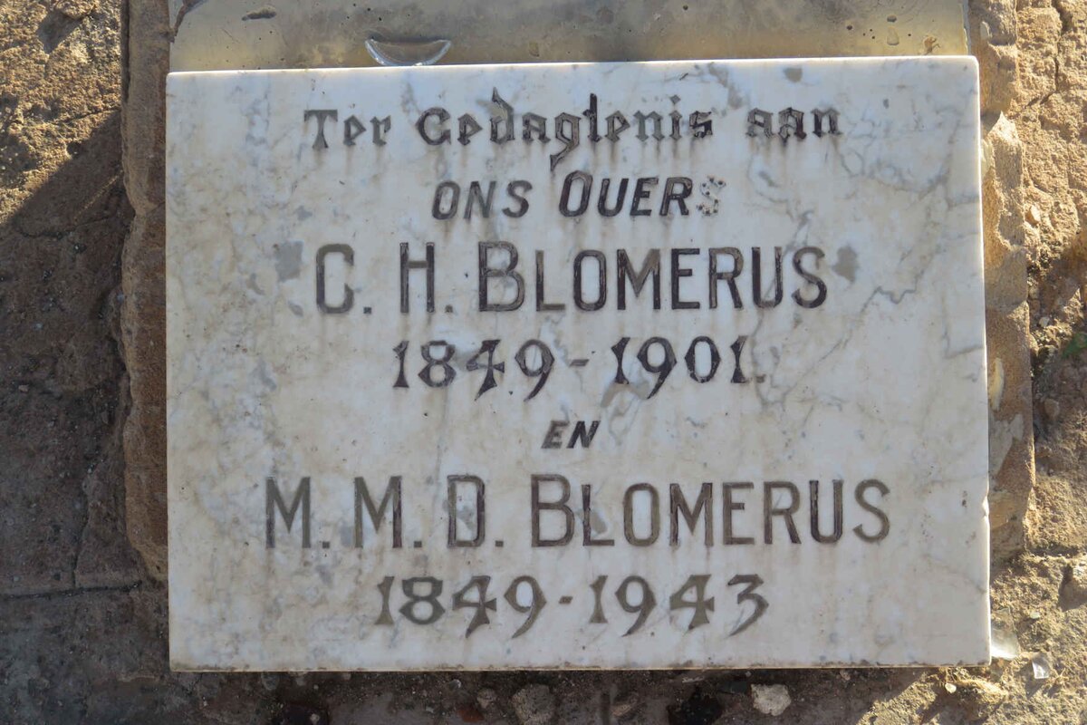 BLOMERUS C.H. 1849-1901 &amp; M.M.D. 1849-1943