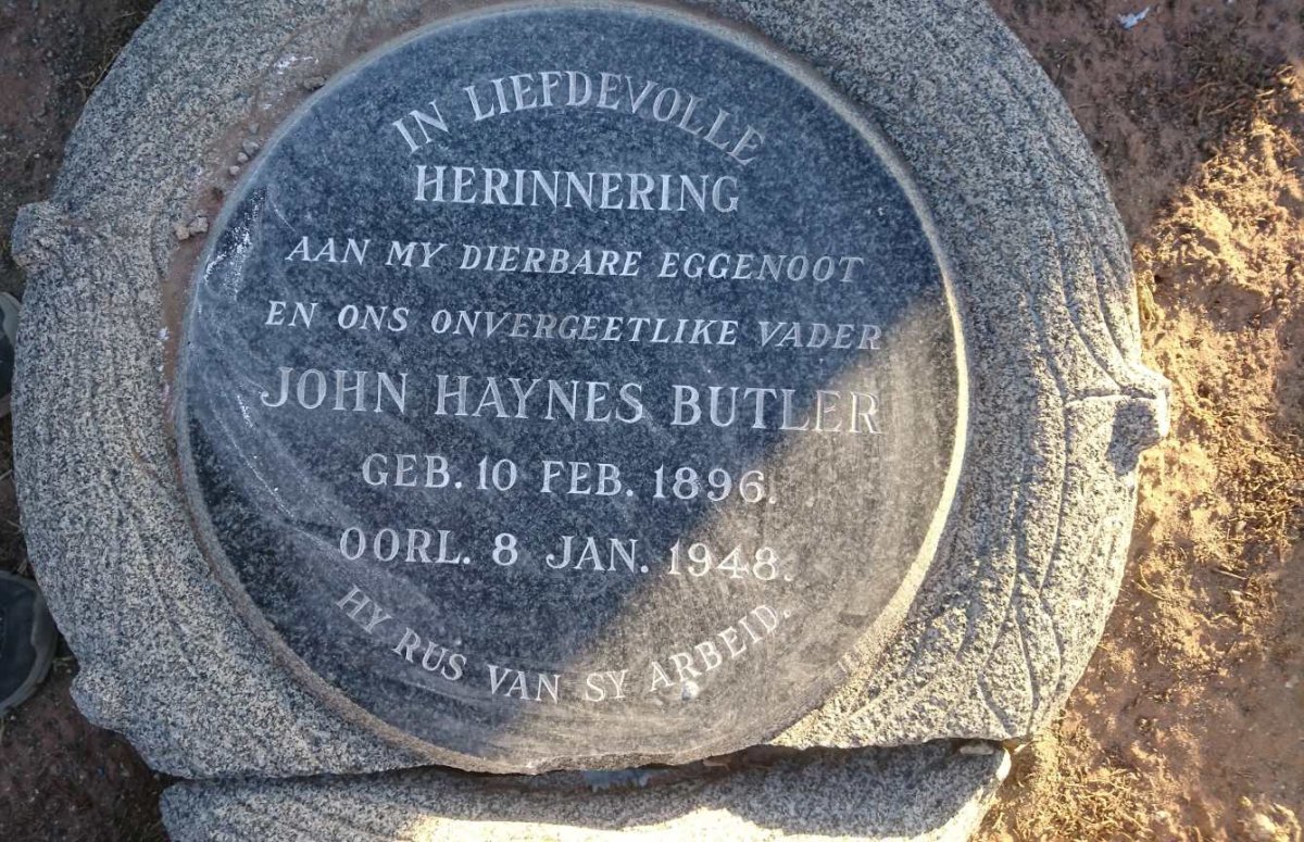 BUTLER John Haynes 1896-1948