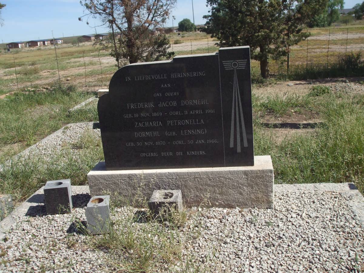 DORMEHL Frederik Jacob 1869-1961 &amp; Zacharia Petronella LENSING 1870-1966