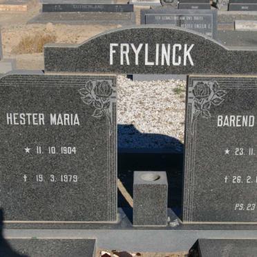 FRYLINCK Barend Pieter 1905-1977 &amp; Hester Maria 1904-1979