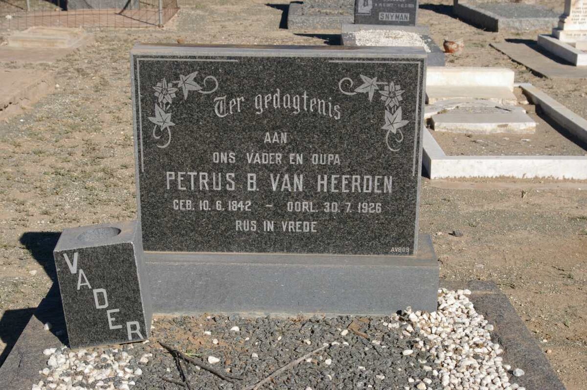 HEERDEN Petrus B., van 1842-1926