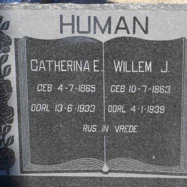 HUMAN Willem J. 1863-1939 &amp; Catherina E. 1865-1933