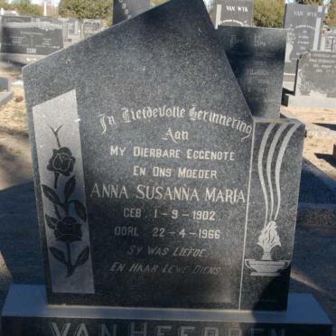 HEERDEN Anna Susanna Maria, van 1902-1966