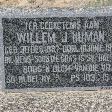 HUMAN Willem J. 1887-1921