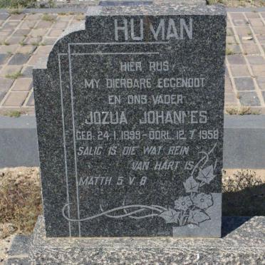 HUMAN Jozua Johannes 1899-1958