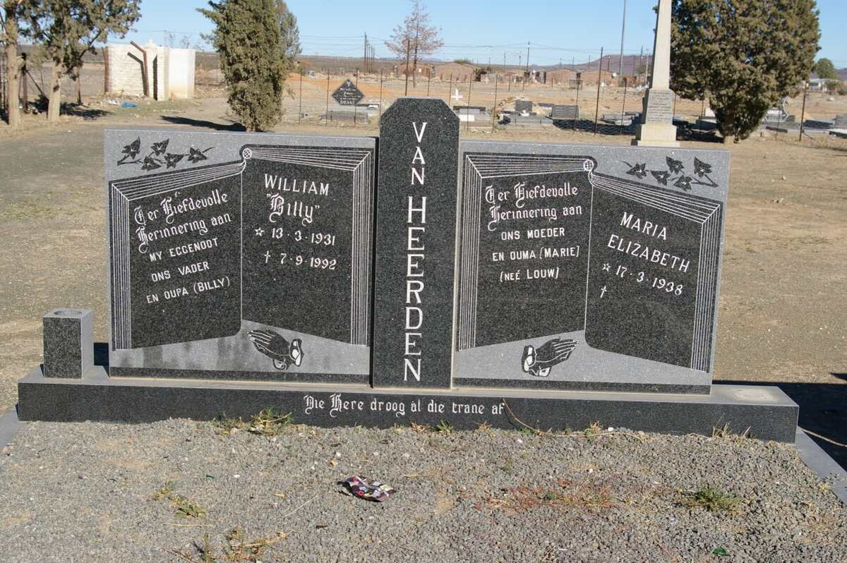 HEERDEN William, van 1931-1992 &amp; Maria Elizabeth LOUW 1938-