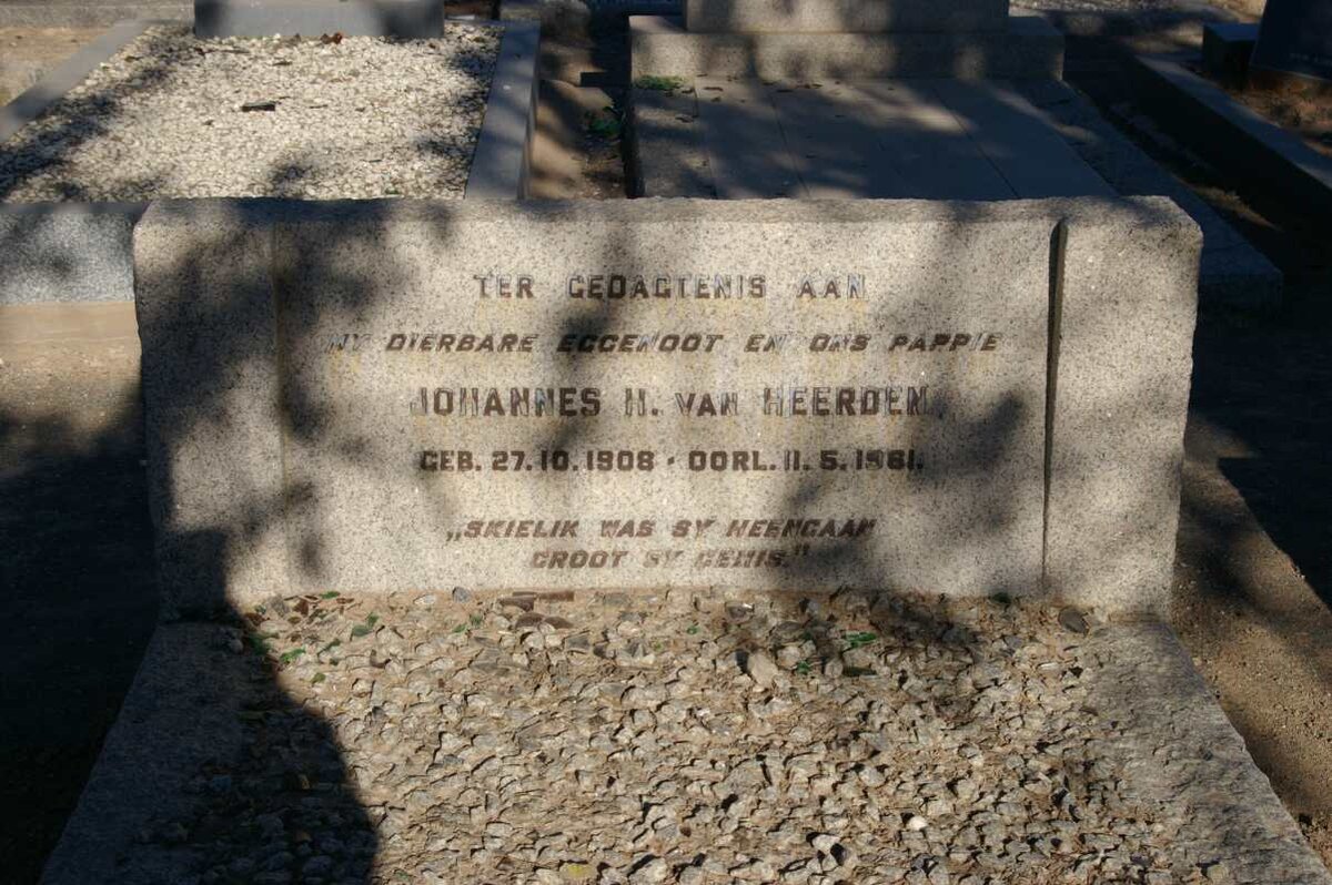 HEERDEN Johannes H., van 1908-1961