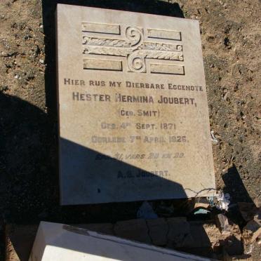 JOUBERT Hester Hermina nee SMIT 1871-1926