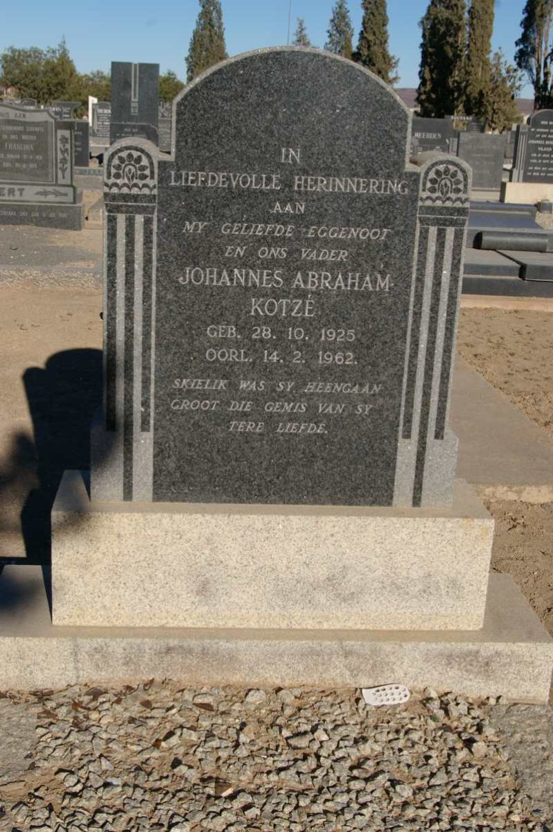 KOTZE Johannes Abraham 1925-1962