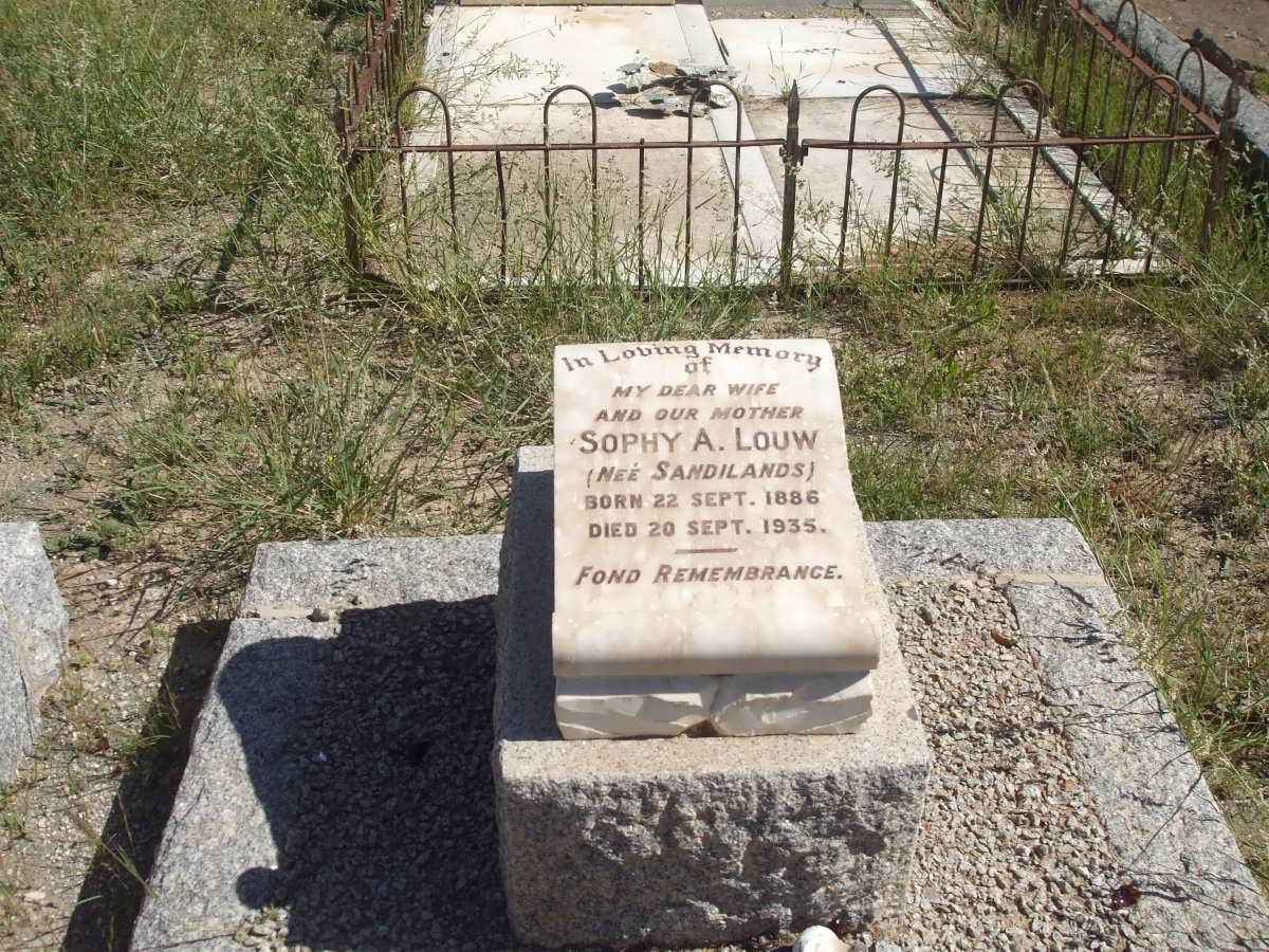 LOUW Sophy A. nee SANDILANDS 1886-1935