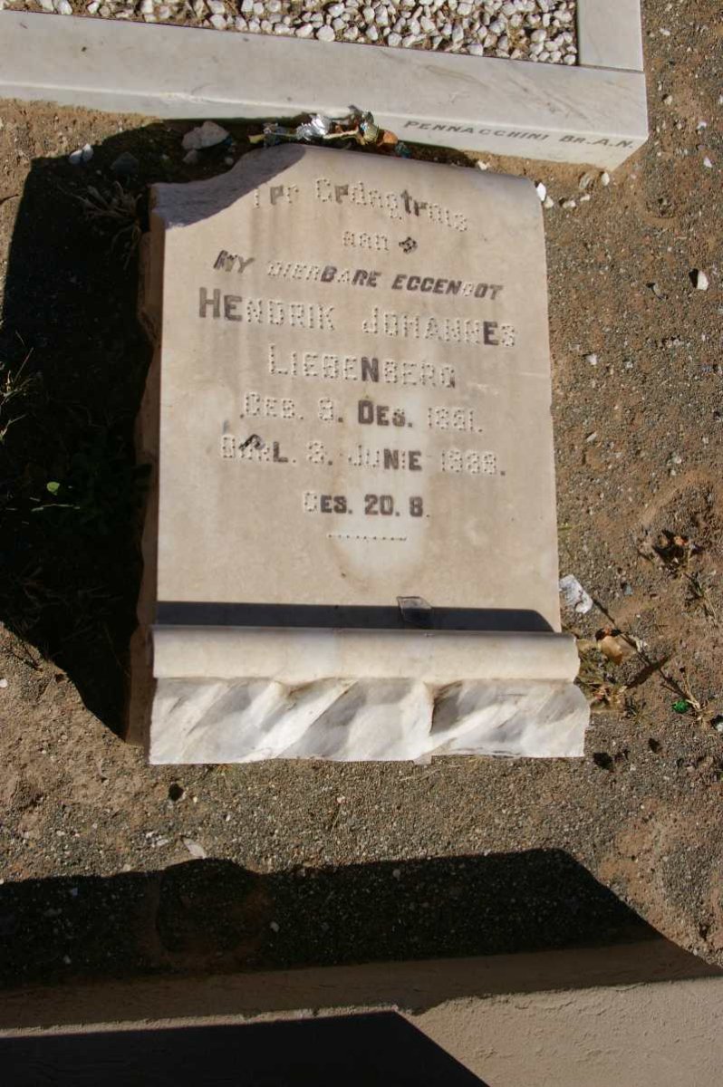 LIEBENBERG Hendrik Johannes 1851-1939