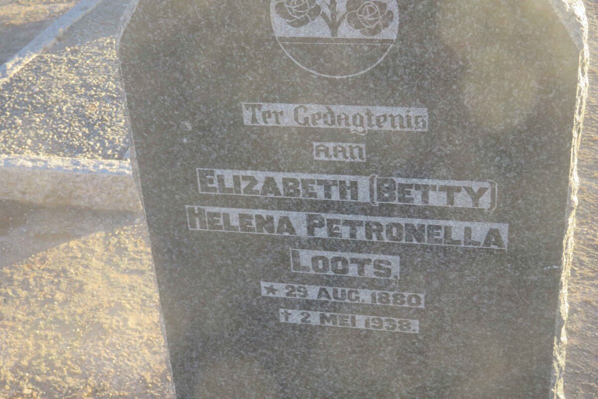 LOOTS Elizabeth Helena Petronella 1880-1938
