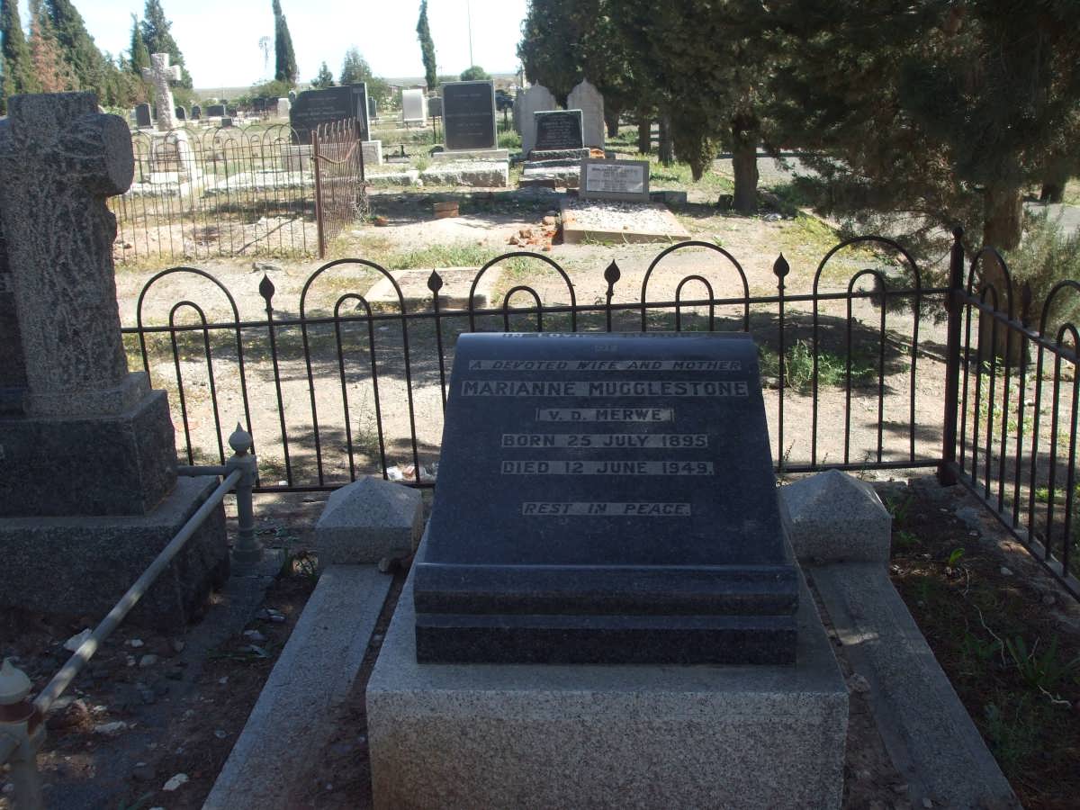 MUGGLESTONE Marianne nee V.D. MERWE 1895-1949