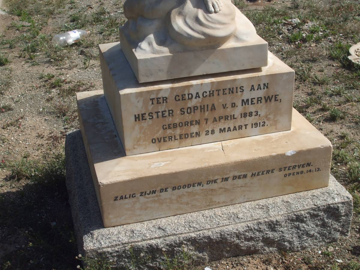 MERWE Hester Sophia, v.d. 1883-1912