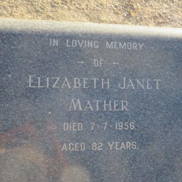 MATHER Elizabeth Janet -1956