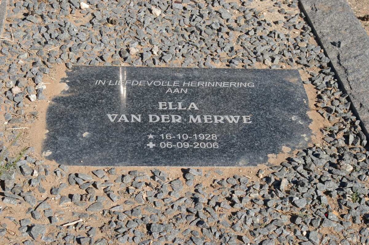 MERWE Ella, van der 1928-2006