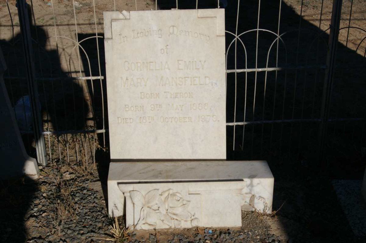 MANSFIELD Cornelia Emily Mary nee THERON 1888-1973