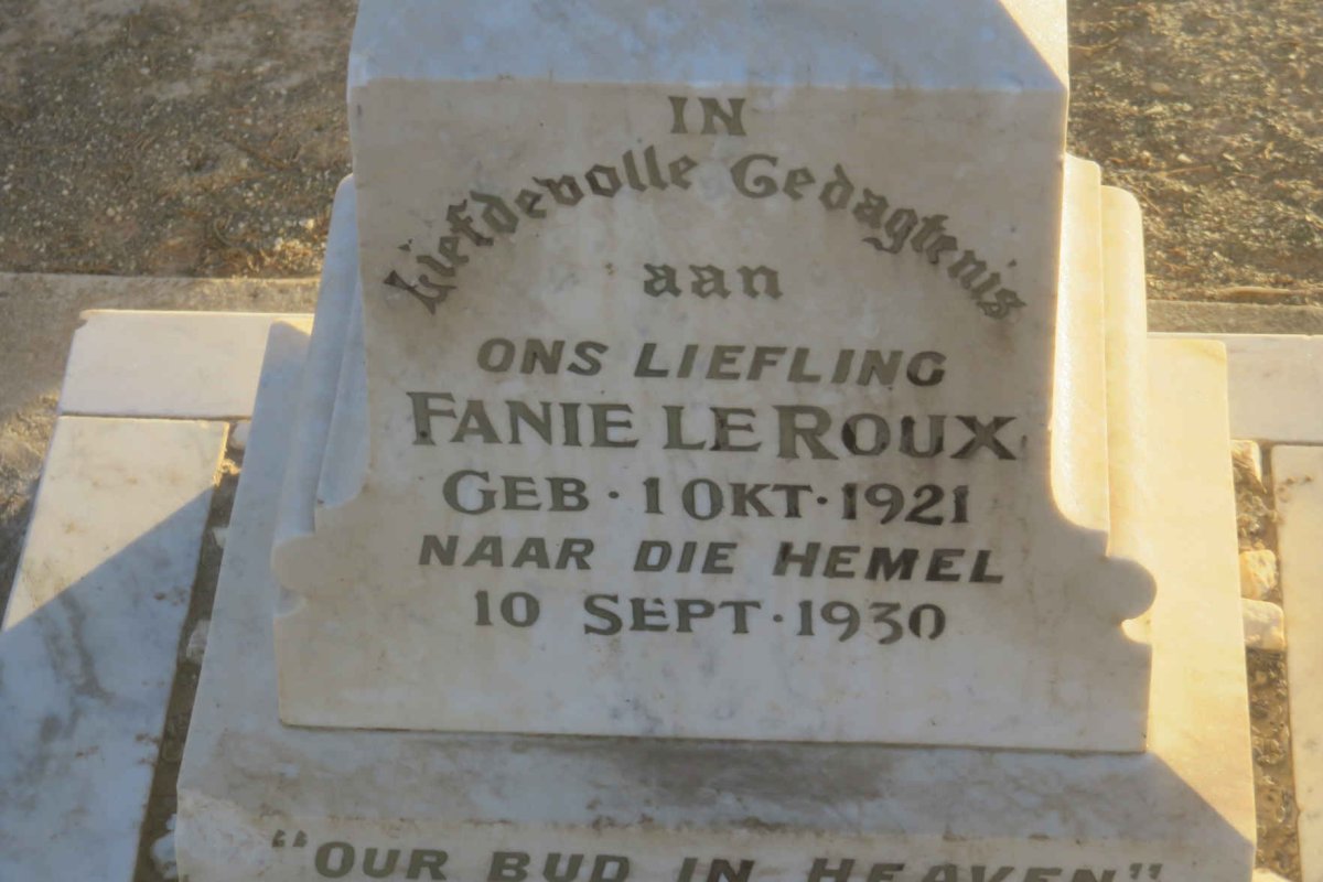 ROUX Fanie, le 1921-1930