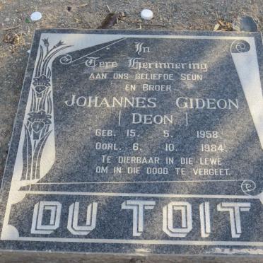 TOIT Johannes Gideon, du 1958-1984