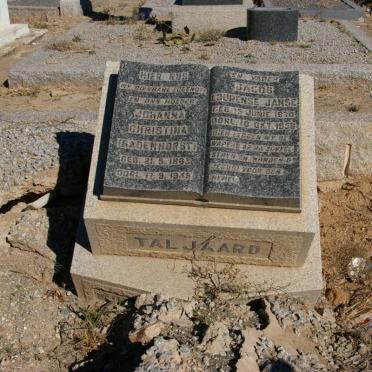 TALJAARD Jacob Lourense Janse 1870-1958 &amp; Johanna Christina BADENHORST 1863-1948