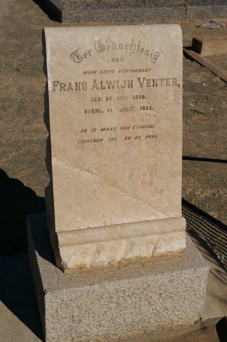 VENTER Frans Alwijn 1858-1925