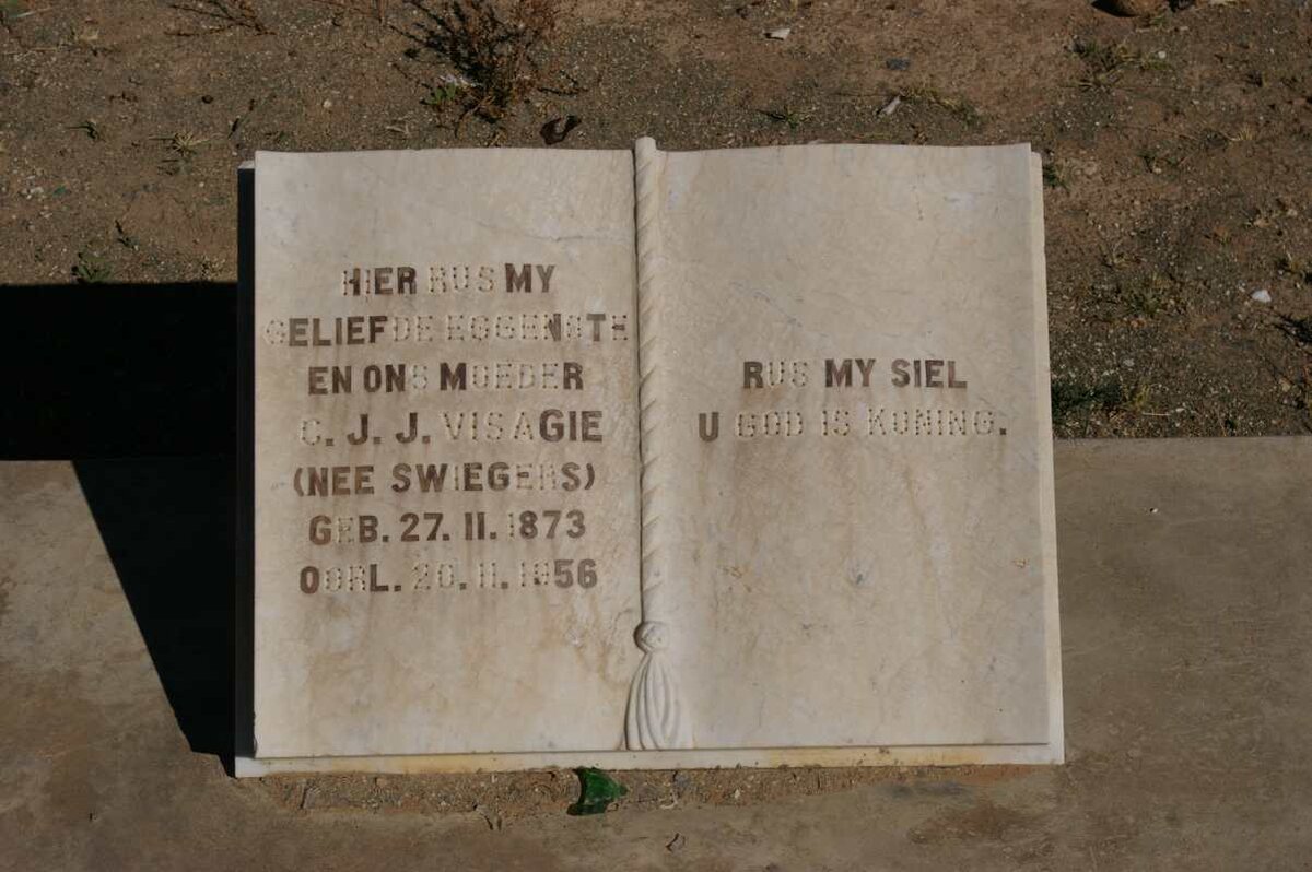 VISAGIE C.J.J. nee SWIEGERS 1873-1956