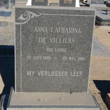 VILLIERS Anna Catharina, de nee LUBBE 1901-1965