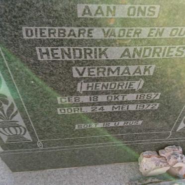 VERMAAK Hendrik Andries 1887-1972