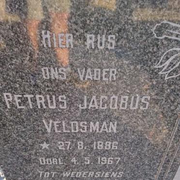 VELDSMAN Petrus Jacobus 1886-1967 &amp; Anna M.C. HUMAN 1899-1966 