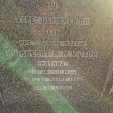 VICTOR Huibrecht M.M. nee BOTHMA 1866-1948