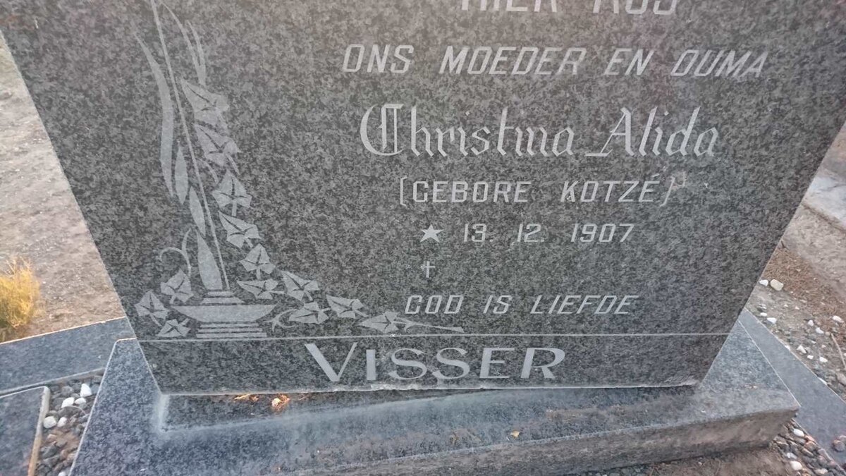 VISSER Christina Alida nee KOTZE 1907-