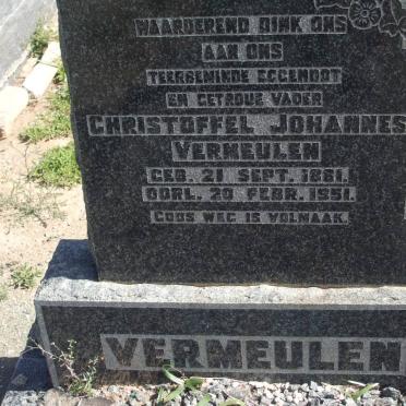 VERMEULEN Christoffel Johannes 1881-1951