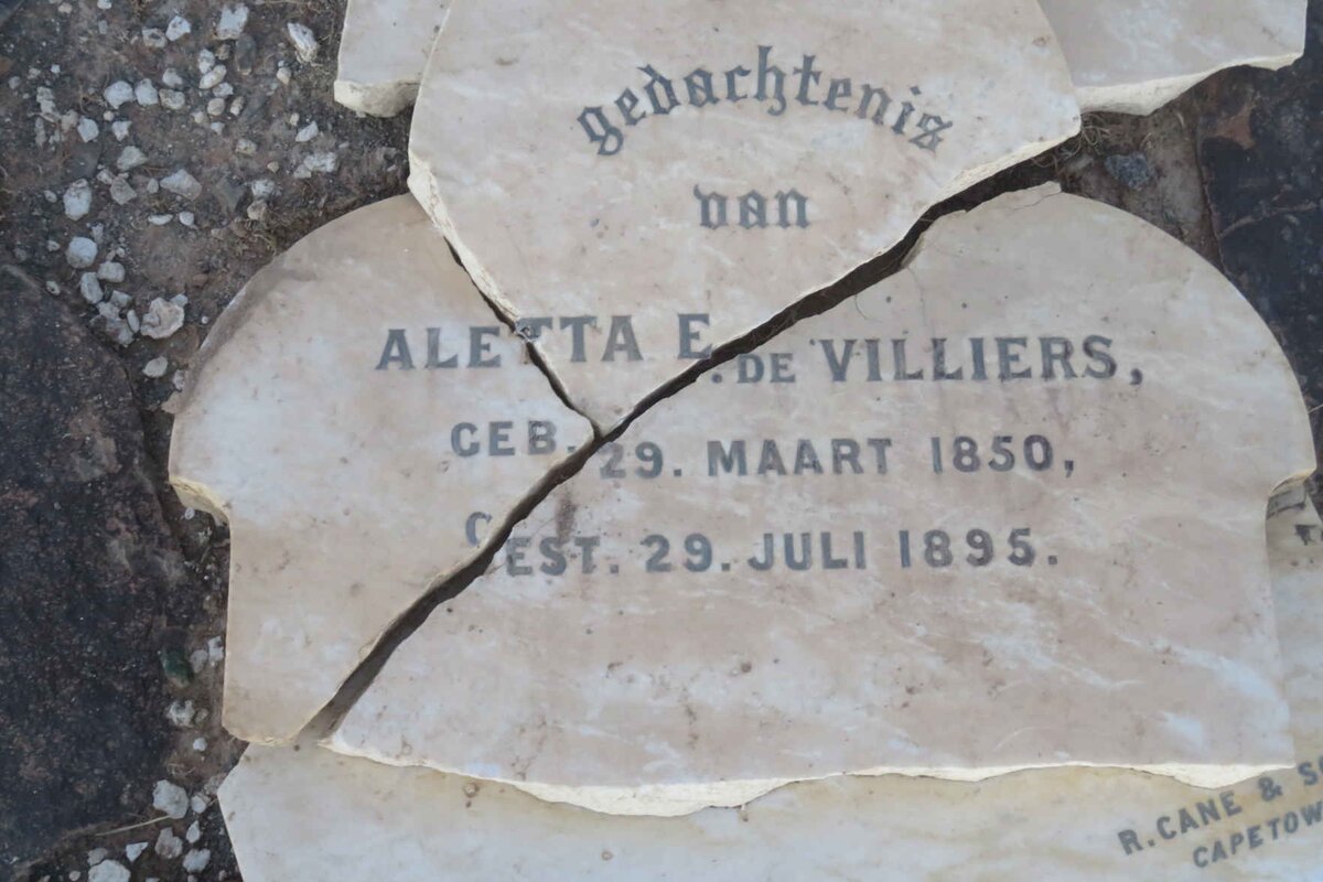 VILLIERS Aletta E., de 1850-1895