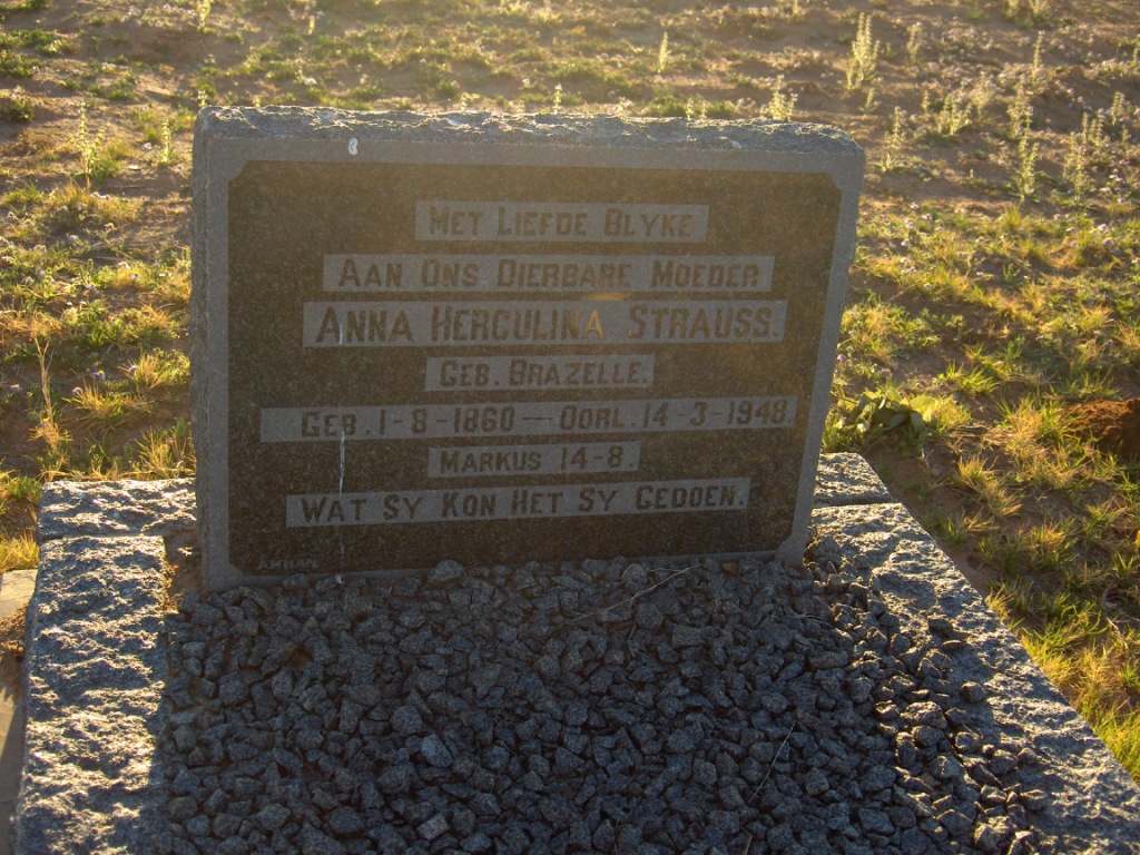 BRASELLE Anna Herculina Strauss nee BRAZELLE 1860-1948