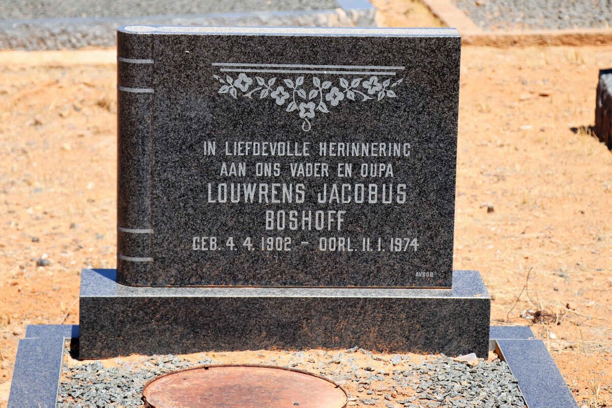 BOSHOFF Louwrens Jacobus 1902-1974
