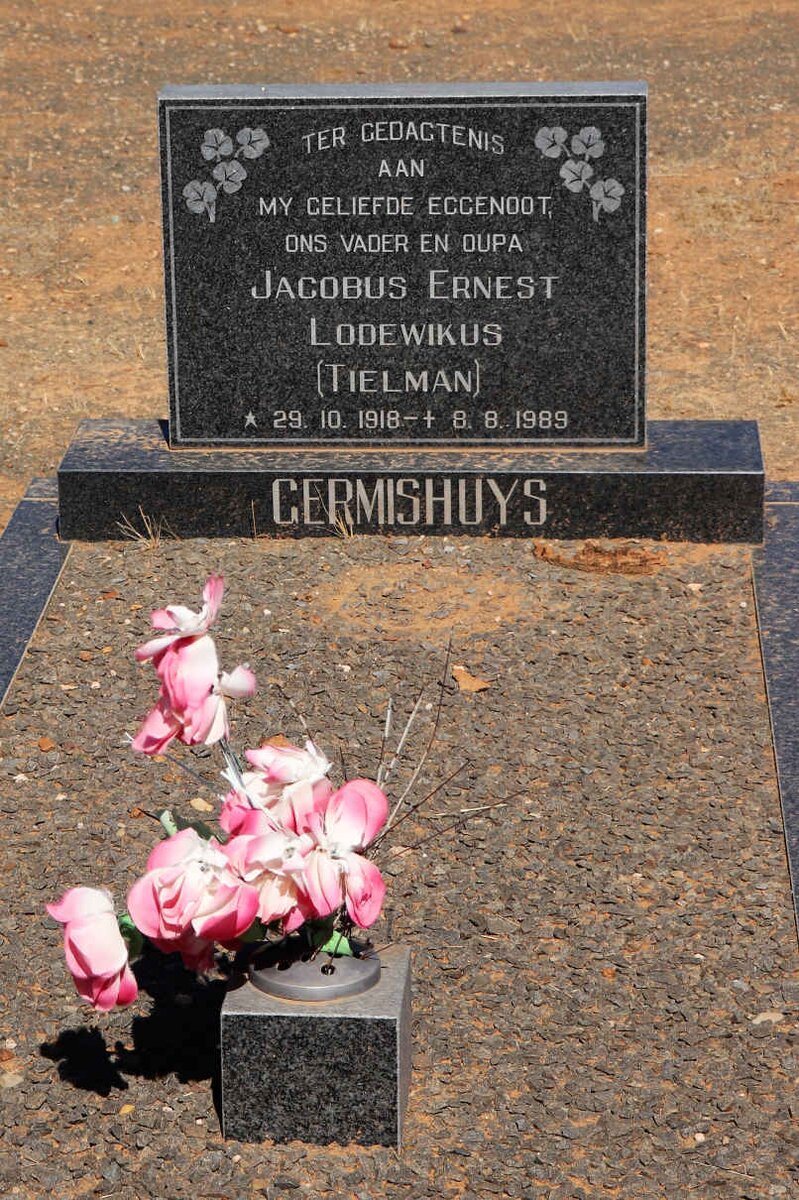 GERMISHUYS Jacobus Ernest Lodewikus 1918-1989