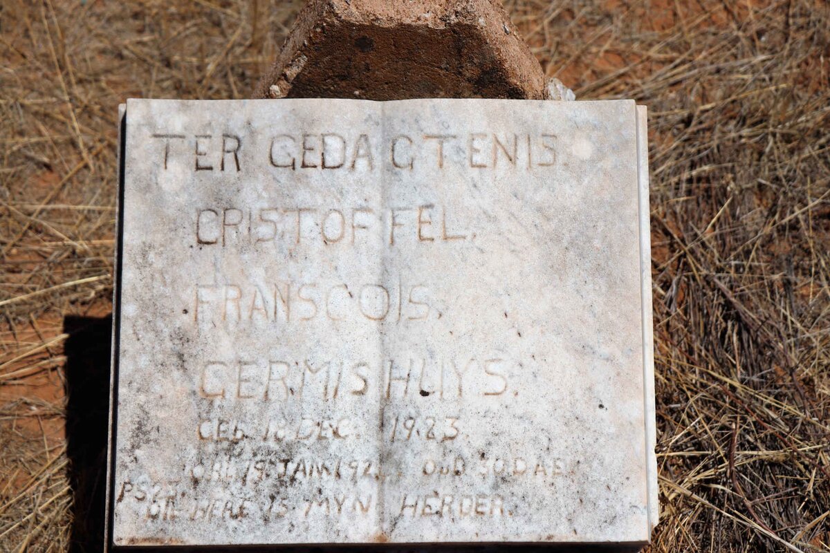 GERMISHUYS Cristoffel Franscois 1923-1924