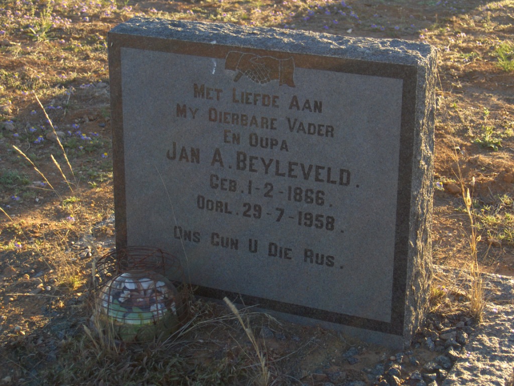 BEYLEVELD Jan A. 1866-1958
