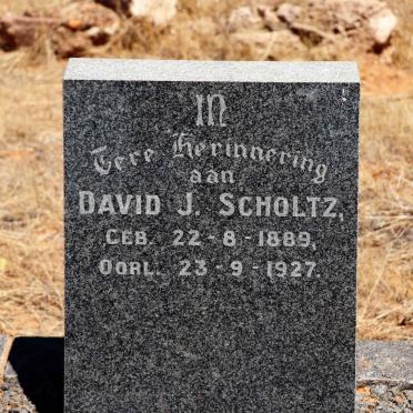 SCHOLTZ David J. 1889-1927