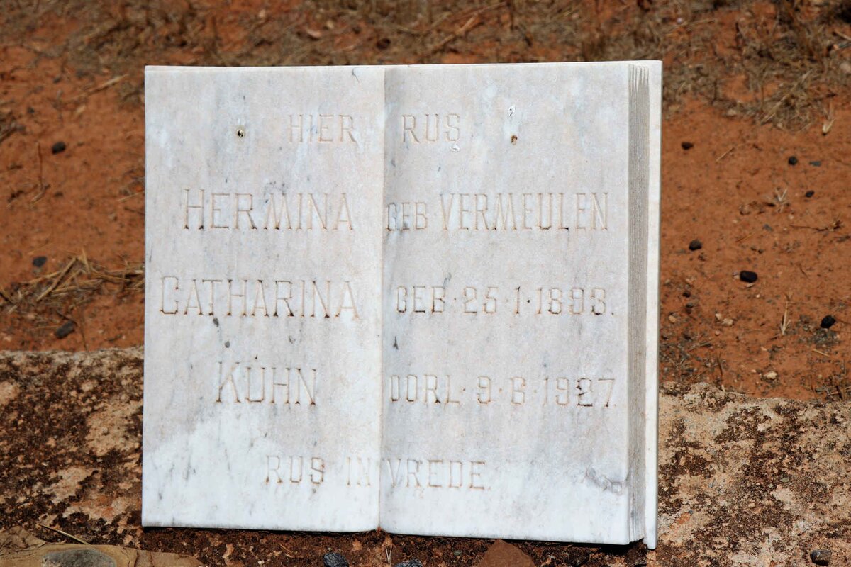 KUHN Hermina Catharina nee VERMEULEN 1893-1927