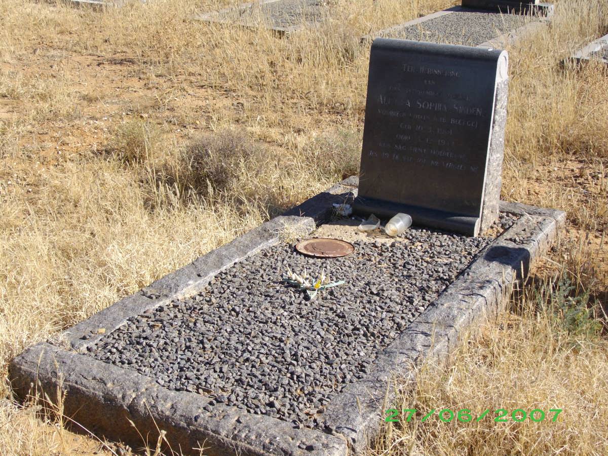 SINDEN Aletta Sophia previously LOOTS nee BEETGE 1901-1974