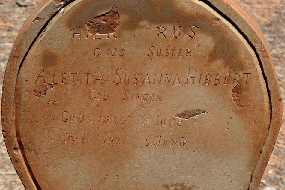 HIBBERT Aletta Susanna nee SINDEN 1860-1941