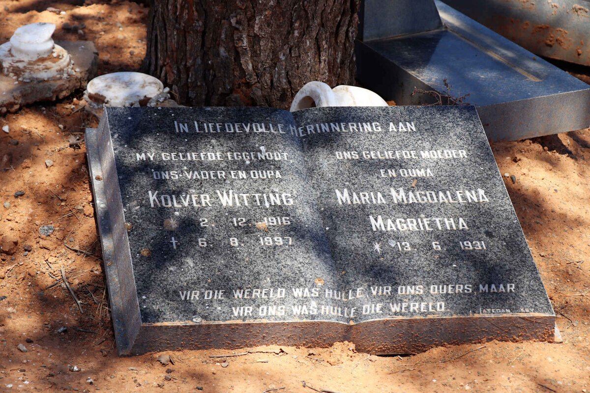 MULKE Kolver Witting 1916-1997 &amp; Maria Magdalena Magrietha 1931-