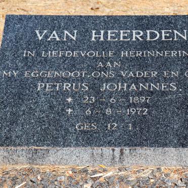 HEERDEN Petrus Johannes, van 1897-1972