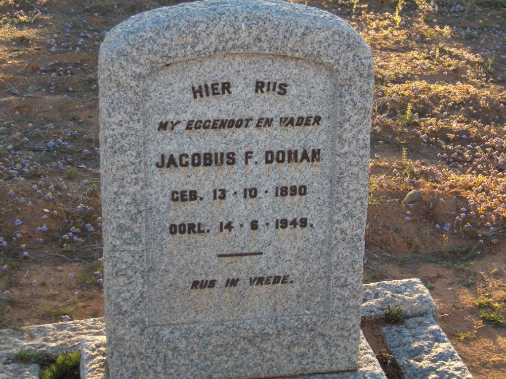 DOMAN Jacobus F. 1890-1949