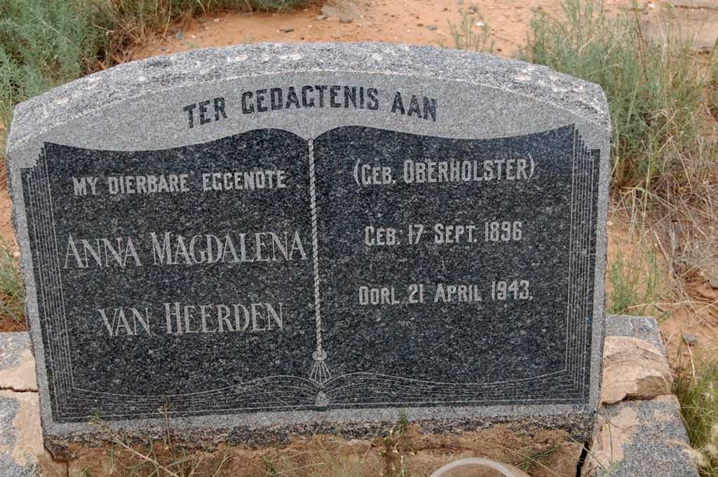 HEERDEN Anna Magdalena, van née OBERHOLSTER 1896-1943