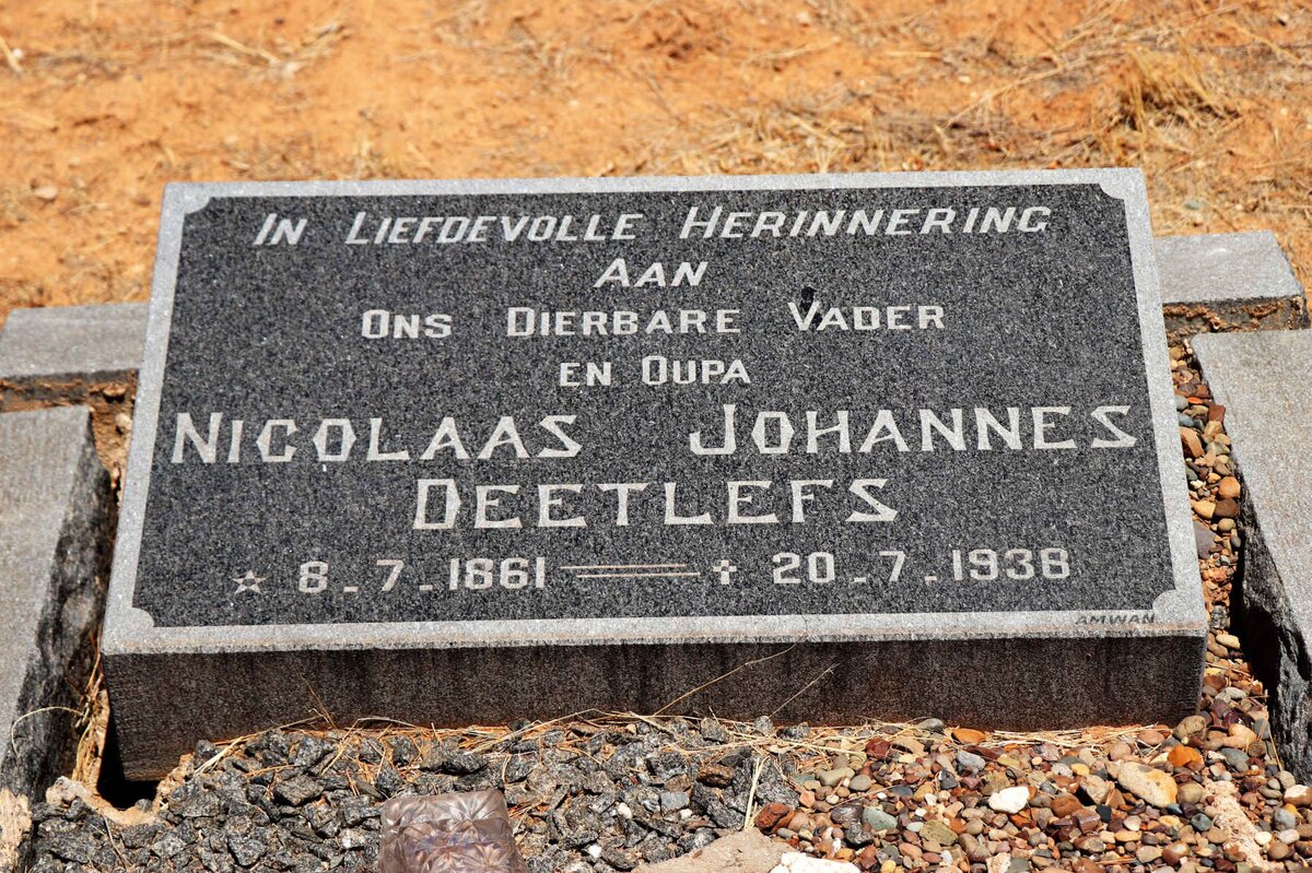 DEETLEFS Nicolaas Johannes 1861-1938