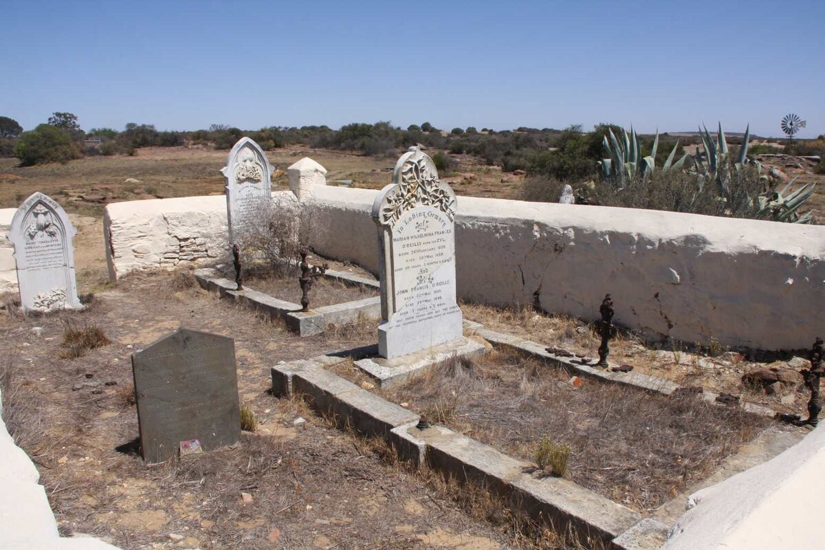 O'REILLY Marian Wilhelmina Frances nee VAN ZYL 1859-1889 :: O'REILLY John Francis 1889-1896